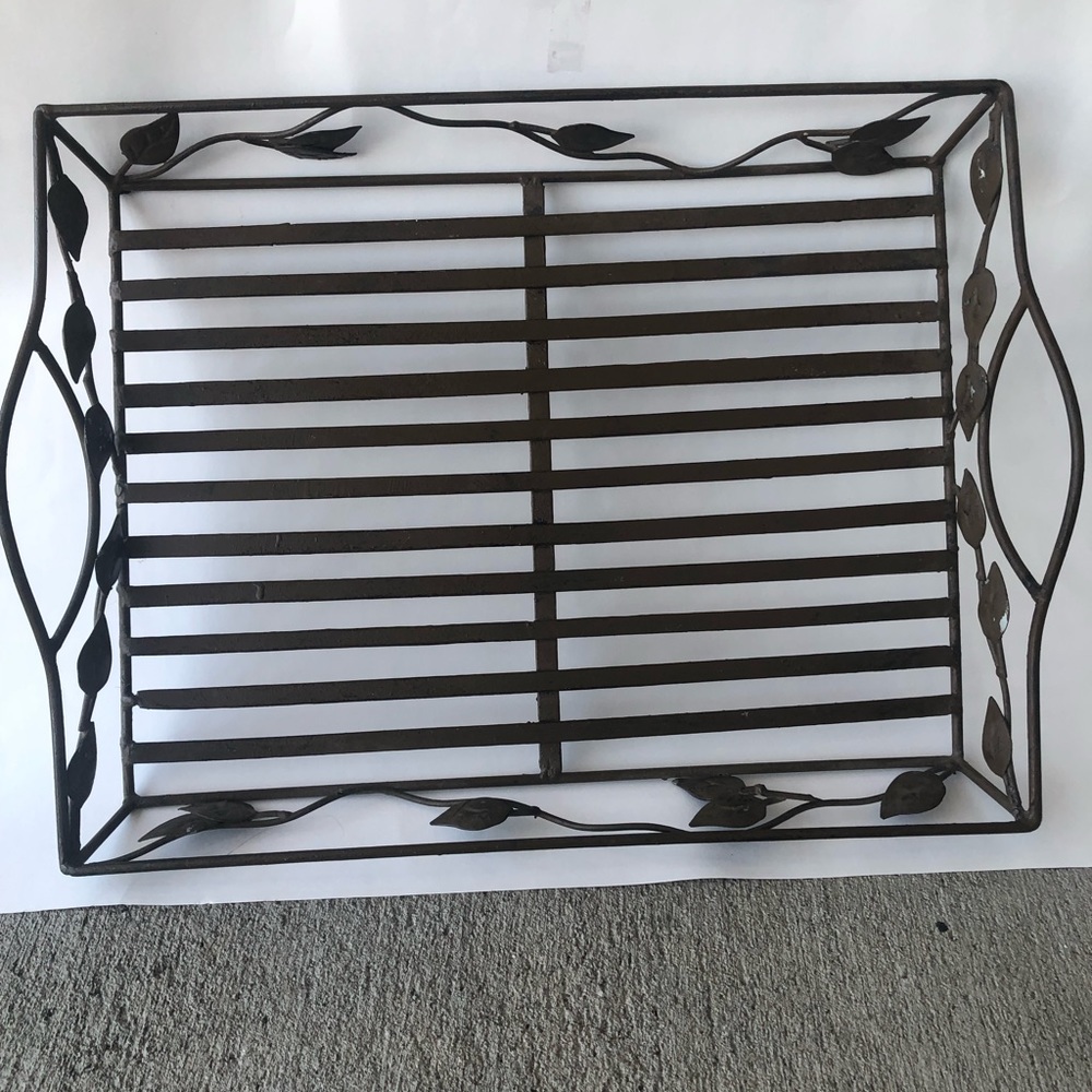 Vintage Metal Tole Breakfast Tray